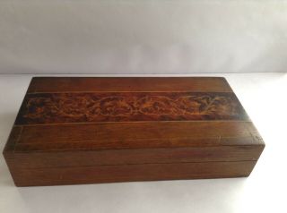 Vintage Inlaid Burr Walnut Trinket Box