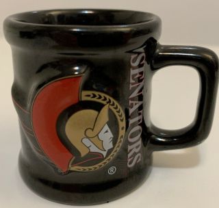 Vintage 1990’s Ottawa Senators Nhl Hockey Promo Ceramic Esoresso Coffee Cup Rare