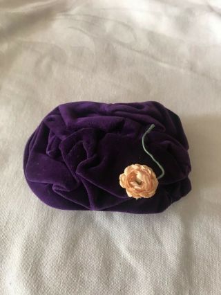 1950’s Rare Purple Velvet “cissy Hat” - Mad.  Alexander