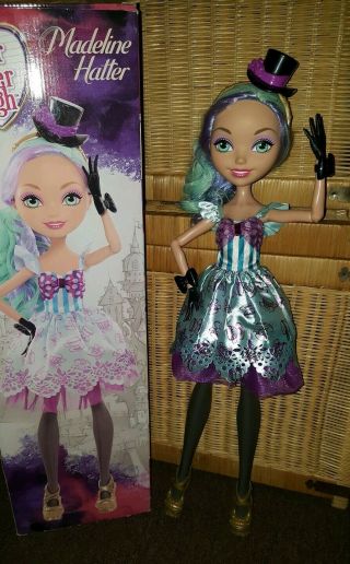 Ever After High Madeline Hatter Doll 28 Inches Tall Rare Htf Maddy My Size Euc
