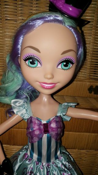 Ever After High Madeline Hatter Doll 28 Inches Tall Rare HTF Maddy My Size EUC 2