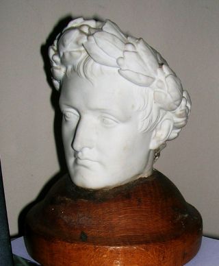 Antique Classical Head Of Napoleon Pretending To Be Augustus
