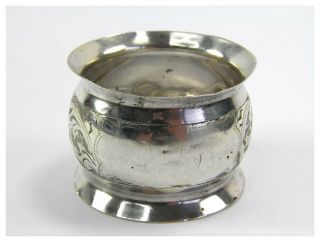 Antique Sterling Silver Serviette Napkin Ring Henry Williamson Birmingham 1911