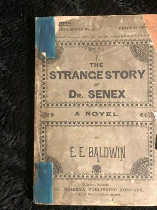 Rare 1891 First Edition Vampire The Strange Story Of Dr.  Senex E.  E.  Baldwin