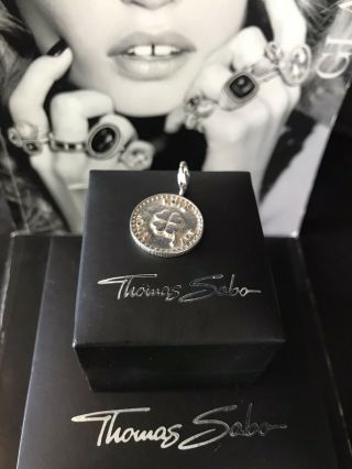 Thomas Sabo ‘love,  Luck,  Joy Coin’ Pendant Charm Rrp £29.  95 Very Rare,