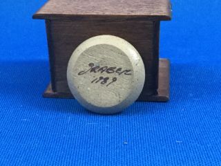 IGMA Artisan Jane Graber Miniature Stoneware Vintage (1989) Plate 1:12 Scale 3
