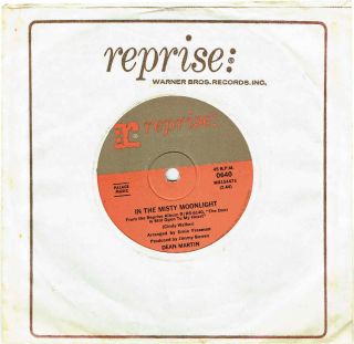 Dean Martin - In The Misty Moonlight - Rare 7 " 45 Vinyl Record - 1967