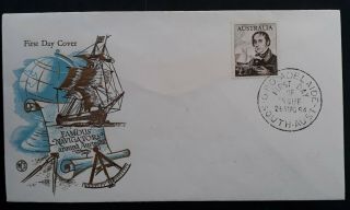 Rare 1964 Australia £2.  00 Sepia King Navigator Stamp On Fdc Unaddressed