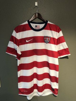 Usa Soccer Nike Waldo Usmnt 2012 Rare Mens Large Jersey Euc Us