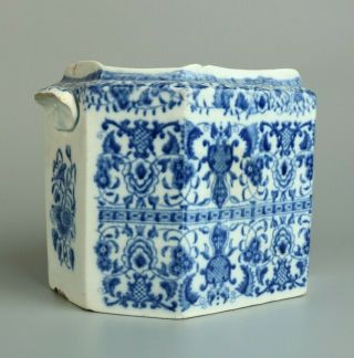 Leeds Pottery Antique Blue And White Ceramic Tea Caddy,  Blue And White
