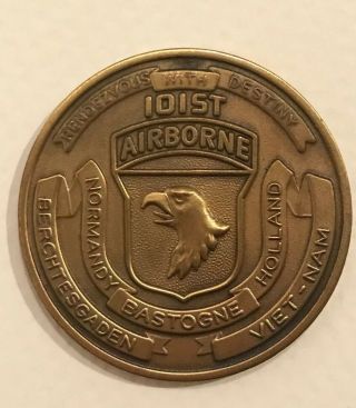 Rare 101st Airborne Division Air Assault Us Army Challenge Coin,  Paratrooper