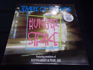 Temple Of The Dog - Hunger Strike 1992 A&m Amy 0091 Rare 12 ",  Poster Pearl Jam