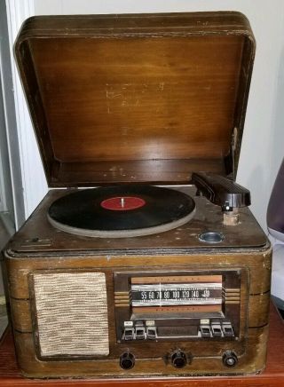 Rare Vintage Rca Victrola Radio Record Player Television Broadcast And It