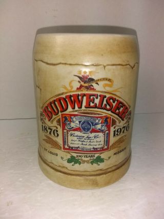 1976 Anheuser - Busch / Budweiser Centennial Stein - Cs - 22 - Twig Handle - Rare