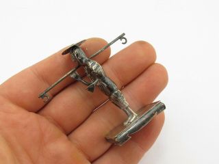 Vintage Antique Sterling Silver Chinese Miniature Missing Parts 55mm Tall