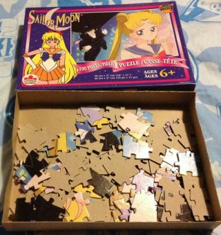 Sailor Moon Puzzle Complete 100 Piece Canadian Canada Games Tuxedo Mask DIC RARE 3