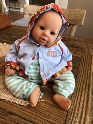 Vintage Zapf Creation Baby Doll Blue Eyes