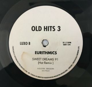 Eurythmics Mega Rare Promo Brazil 7 " Sweet Dreams 91 Hot Remix David Lee Roth