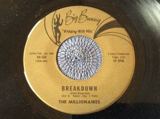 The Millionaires - Breakdown Rare Us 1966 /monster Northern Soul /mint -