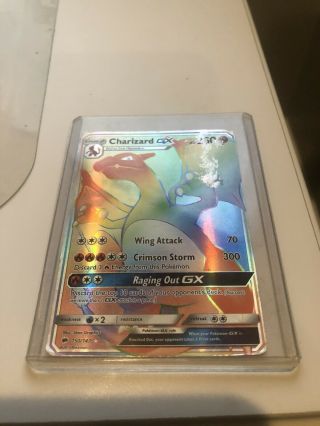 Charizard Gx Burning Shadows 150/147 Rainbow Secret Hyper Rare Pokemon Card M/nm