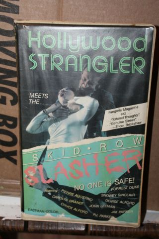 Vintage Vhs Tape 1987 The Hollywood Strangler Meets The Skid Row Slasher Rare