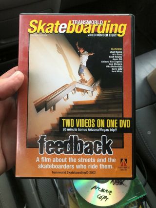 Transworld Skateboarding Feedback & The Reason Skateboard Video 8 Dvd Rare