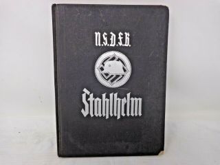 Rare The N.  S.  D.  F.  P (steel Helmet) Book In German 1935 With Photos/illust D4