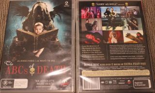 ABC ' S OF DEATH 1 & 2 MOVIES 26 HORROR DIRECTORS 2 - DISC SET OOP RARE DELETED DVD 2