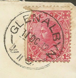 Rare Victoria Postmark: Glenalbyn On Piece (11 Oc 12)