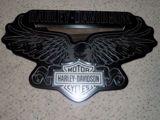 Cool Rare 2 Piece Harley Davidson Motorcycles Black Wood Carved Pool Cue Rack 2