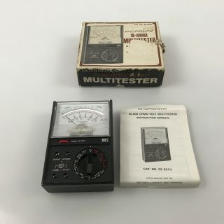 ✅ Vintage Micronta 18 - Range Multitester Radio Shack No.  22 - 201u W/ Box 4.  E3