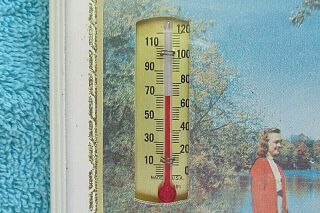 RARE 1967 Morris Payne John Deere Farm Implements Thermometer & Calendar INDIANA 3