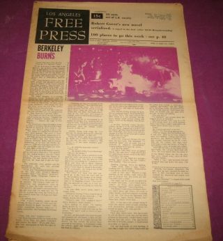 Los Angeles Press - July 5th - July 11 1968 Issue - Rare Usa Underground Mag