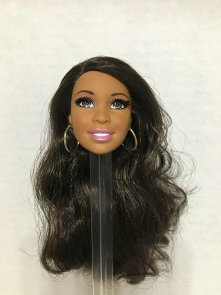 Barbie Life In The Dreamhouse Nikki Rooted Eyelashes Aa Doll Head Rare