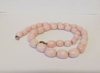 Antique / Vintage Pink Glass Bead Necklace