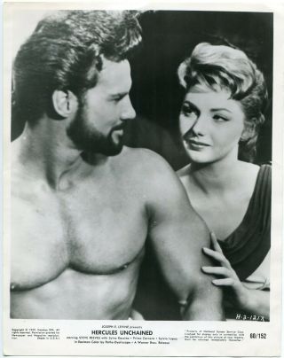 Vintage 1959 8x10 Steve Reeves & Sylva Koscina Movie Still Hercules Unchained