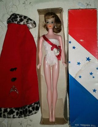 Vintage Barbie Clone Doll Miss Teenager U.  S.  A.  British Crown Made In Hong Kong