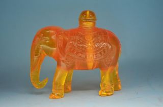 GUM COLLECTIBLE CHINA HANDWORK CARVED ELEPHANT UNIQUE SNUFF BOTTLE 2