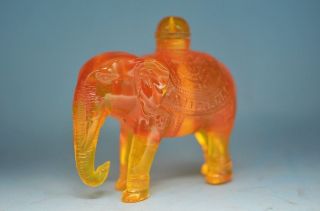 GUM COLLECTIBLE CHINA HANDWORK CARVED ELEPHANT UNIQUE SNUFF BOTTLE 3