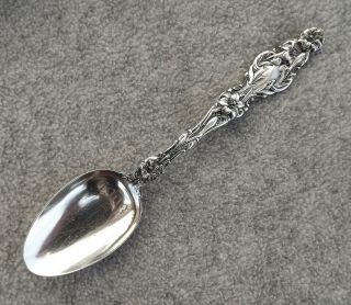 Lily By Whiting 5 1/2 " Sterling Coffee Spoon Inscribed 1903 In Bowl