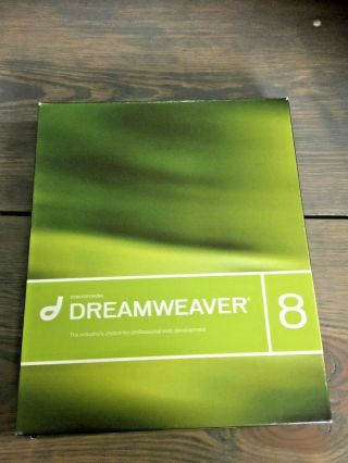 Macromedia Dreamweaver 8 Software Rare,  Eng Com