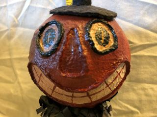 Vintage Primitive Halloween Pumpkin Head