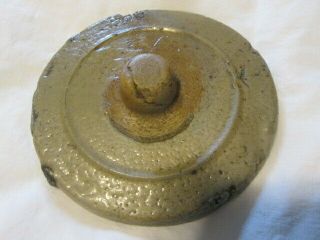 Antique Stoneware Crock Lid Only 4 1/8 "