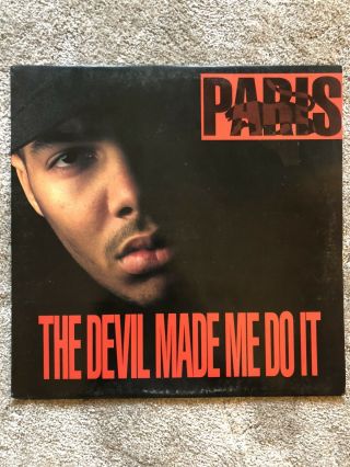 Paris - The Devil Made Me Do It - Vinyl Lp - Rare Pressing - Tommy Boy Records