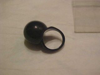 Awesome,  Rare 1940 ' s Black Cocktail Bakelite Ring 2