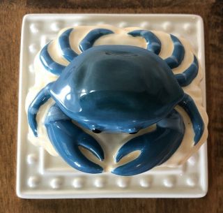 Nora Fleming Retired Large Crab On A Rock Mini - Rare 2.  5” Wide