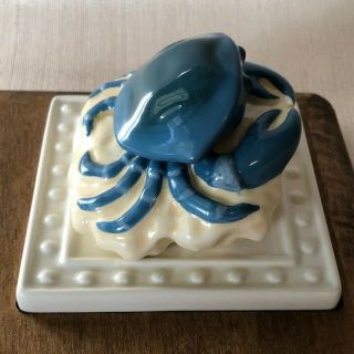 Nora Fleming Retired Large Crab On A Rock Mini - RARE 2.  5” Wide 2