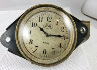 Rare Vintage Sandoz Ford Model T 8 Day Car Clock - Rare Mechanical -