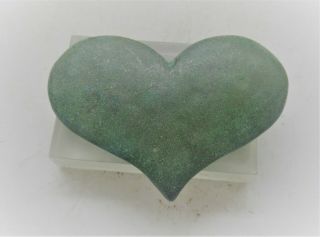 Detector Finds Ancient Medieval British Bronze Loveheart Mount