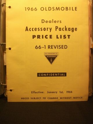 1966 Oldsmobile Dealer Album,  Marketing Bulletin 